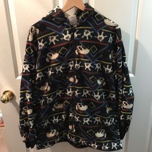 Vintage 90s Mickey Co All Over Print Fleece Jacket